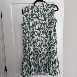 Pinch Green and White Casual Dress